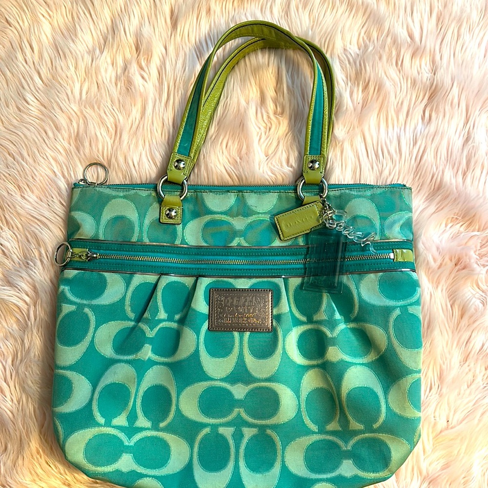 Coach Signature Poppy Glam Tote - FREE SHIPPING